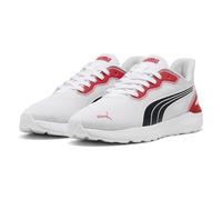 Puma SOFTRIDE Cosmic Street SLIPTECH - Sneaker Unisex, Bianco e Nero, per Tutti i Tempi, Rosso, Taglia 42, Puma White Puma Black for all Time Red, 48.5 EU