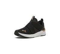 PUMA Softride Harli Slip on Cross Trainer Sneaker Donna, Puma Black-puma White-puma Gold, 40 EU