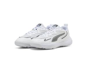 Puma SOLARFLASH 4 JR Indoor Court Shoe, Bianco Argento Invecchiato, 44