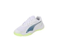 PUMA Solarflash III Jr, Indoor Court Shoe, White-Blue Horizon, 32.5 EU