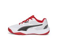 PUMA Solarflash Jr II, Scarpe da Ginnastica per Ambienti Interni Unisex-Bambini, White Black High Risk Red, 28 EU
