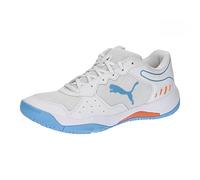 PUMA Solarsmash RCT - Scarpe da Calcio da Uomo, Puma White PUMA Black Team Azzurro, 44 EU