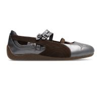 PUMA - Speedcat - Ballerine color argento metallizzato e marrone cioccolato 37.5