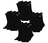 Puma Sport CREW LIGHTWEIGHT - Calzini unisex da uomo e donna, confezione da 12 pezzi, 35-38, 39-42, 43-46, 47-49, colore: Nero/Bianco/Grigio/Blu Nero 39-42