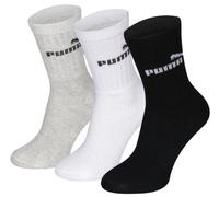 Puma Sport Junior 3P Calze, Bianco/Nero/Grigio, 27/30 (Pacco da 3) Unisex Bambini