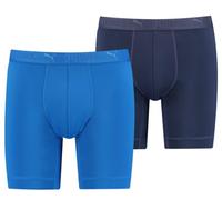 Puma Sport Mircofiber Long Boxer 2 Pack Boxer S Azzurro