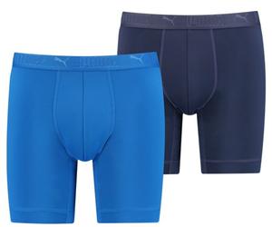 Puma Sport Mircofiber Long Boxer 2 Pack Boxer S Azzurro