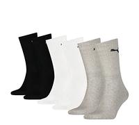 PUMA Sportsocken Cush Crew 6p Calzini Sportivi, Multicolore (Grey/White/Black), 35-38 Unisex - Adulto (Pacco da 6)