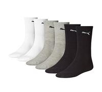 PUMA Sportsocken Cush Crew 6p Calzini Sportivi, Multicolore (Grey/White/Black), 39-42 Unisex - Adulto (Pacco da 6)