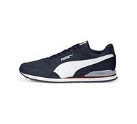 PUMA St Runner V3 Mesh Sneaker Uomo, Platinum Gray PUMA White Parisian Night, 42.5 EU