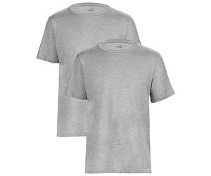 Puma Statement Deluxe Edition Base T-Shirt Casual Da Uomo 2 Pezzi Grigio Nuovo