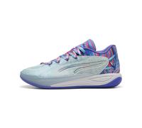 PUMA Stewie 4 Prism Basketball Scarpe Women, Scarpe, Bianco/Light Aqua, 44.5 44.5