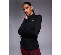 PUMA - Strong - Top nero con chiusura zip L