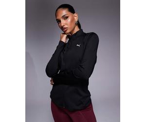 PUMA - Strong - Top nero con chiusura zip XS