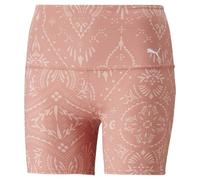PUMA Studio AOP-Pantaloncini Aderenti, 12,7 cm, Collant Donna, Stampa Rosette-Heritage, L