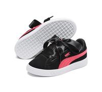 Puma Suede Heart Circles Ps, Sneaker, Da Bambine E Ragazze, Multicolore (Puma Black-Calypso Coral 02), 31 EU
