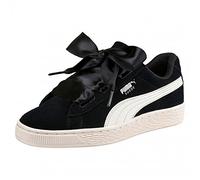 Puma Suede Heart Jewel Jr, Scarpe da Ginnastica Basse Donna, Nero Black-Whisper White, 38 EU