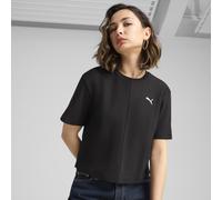 PUMA T-shirt a coste WARDROBE ESS vestibilità comoda da donna, Abbigliamento, Nero, XS XS
