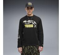 PUMA T-shirt a maniche lunghe Graphic Skeleton da uomo, Abbigliamento, Nero, S S