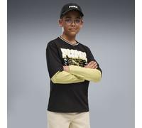 PUMA T-shirt a maniche lunghe MID 90s dal taglio morbido per ragazzi, Accessori, Nero, 11-12Y 11-12Y
