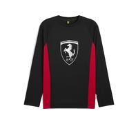 PUMA T-shirt a maniche lunghe Scuderia Ferrari HP Lifestyle da uomo, Motorsport, Nero, L L