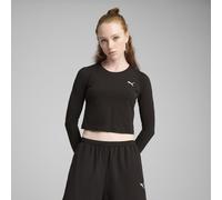 PUMA T-shirt a maniche lunghe WARDROBE ESS da donna, Abbigliamento, Nero, XL XL