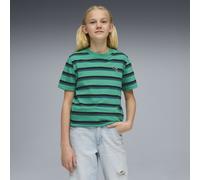 PUMA T-shirt a righe Essentials per ragazzi, Abbigliamento, Verde, 13-14Y 13-14Y