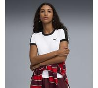 PUMA T-shirt aderente T7 da donna, Abbigliamento, Bianco, M M