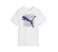 PUMA T-shirt con grafica Cat per ragazzi, Accessori, Bianco, 7-8Y 7-8Y