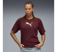 PUMA T-shirt con grafica Evostripe dal taglio morbido da donna, Abbigliamento, Rosso, L L