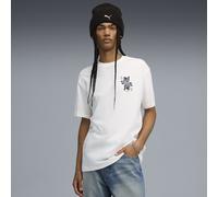 PUMA T-shirt con grafica Play Smarter dal taglio morbido da uomo, Abbigliamento, Bianco, S S