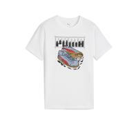 PUMA T-shirt con grafica Sneakers per ragazzi, Abbigliamento, Bianco, 164 164