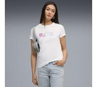 PUMA T-shirt con grafica Stacked da donna, Abbigliamento, Bianco, XL XL