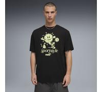 PUMA T-shirt con grafica Sun da uomo, Abbigliamento, Nero, S S