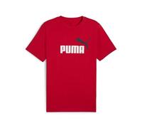 PUMA T-Shirt con Logo Bicolore Essentials N. 1 da Uomo L, for all Time Red