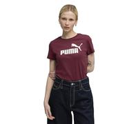 PUMA T-Shirt con Logo Ess N. 1 da Donna S, Ruby Shimmer Red