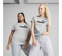 PUMA T-shirt con logo ESS No. 1 da donna, Abbigliamento, Light Grigio Heather, S S