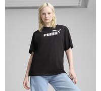 PUMA T-shirt con logo Essentials No. 1 dal taglio morbido da donna, Abbigliamento, Nero, S S