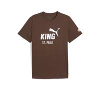 PUMA T-shirt con logo FC St. Pauli KING da uomo, Accessori, Marrone, S S
