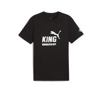 PUMA T-Shirt con Logo Manchester City King da Uomo | Ufficiale su licenza; vestibilità regolare; maniche corte; tessuto traspirante