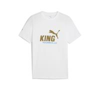 PUMA T-shirt con logo Olympique de Marseille KING da uomo, Accessori, Bianco, S S