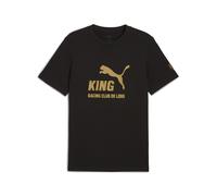 PUMA T-shirt con logo RC Lens KING da uomo, Sport, Nero/Matte Oro, XS XS