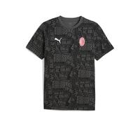 PUMA T-shirt con stampa integrale AC Milan FtblCulture da uomo, Sport, Nero/Rosso, L L