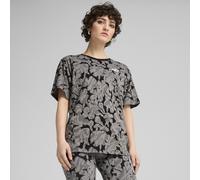 PUMA T-shirt con stampa integrale ESS NATURE 2.0 vestibilità comoda da donna, Abbigliamento, Nero, M M