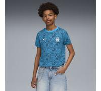 PUMA T-shirt con stampa integrale Olympique de Marseille FtblCulture per ragazzi, Abbigliamento, Azure/New Navy, 13-14Y 13-14Y