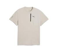 PUMA T-Shirt con Taschino PUMATECH da Uomo L, Silver Fog Beige