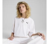 PUMA T-shirt cropped oversize WARDROBE ESS da donna, Abbigliamento, Bianco, L L
