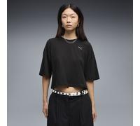 PUMA T-shirt cropped oversize WARDROBE ESS da donna, Abbigliamento, Nero, M M