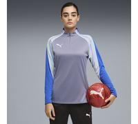 PUMA T-shirt da calcio con zip corta IndividualBLAZE da 1/4 da donna, Abbigliamento, Grigio, S S