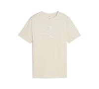 Puma Essential Script Jr - T-shirt - bambina 140 Beige junior